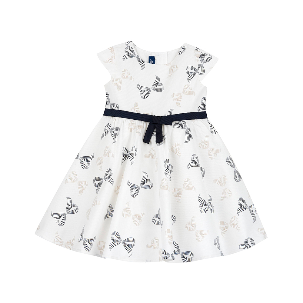 蝴蝶結派對-滿版BOW短袖洋裝