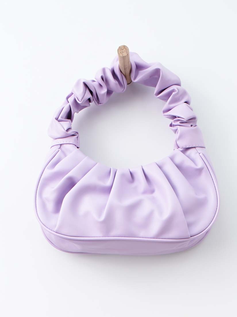 抓皺手提半月包(3色)