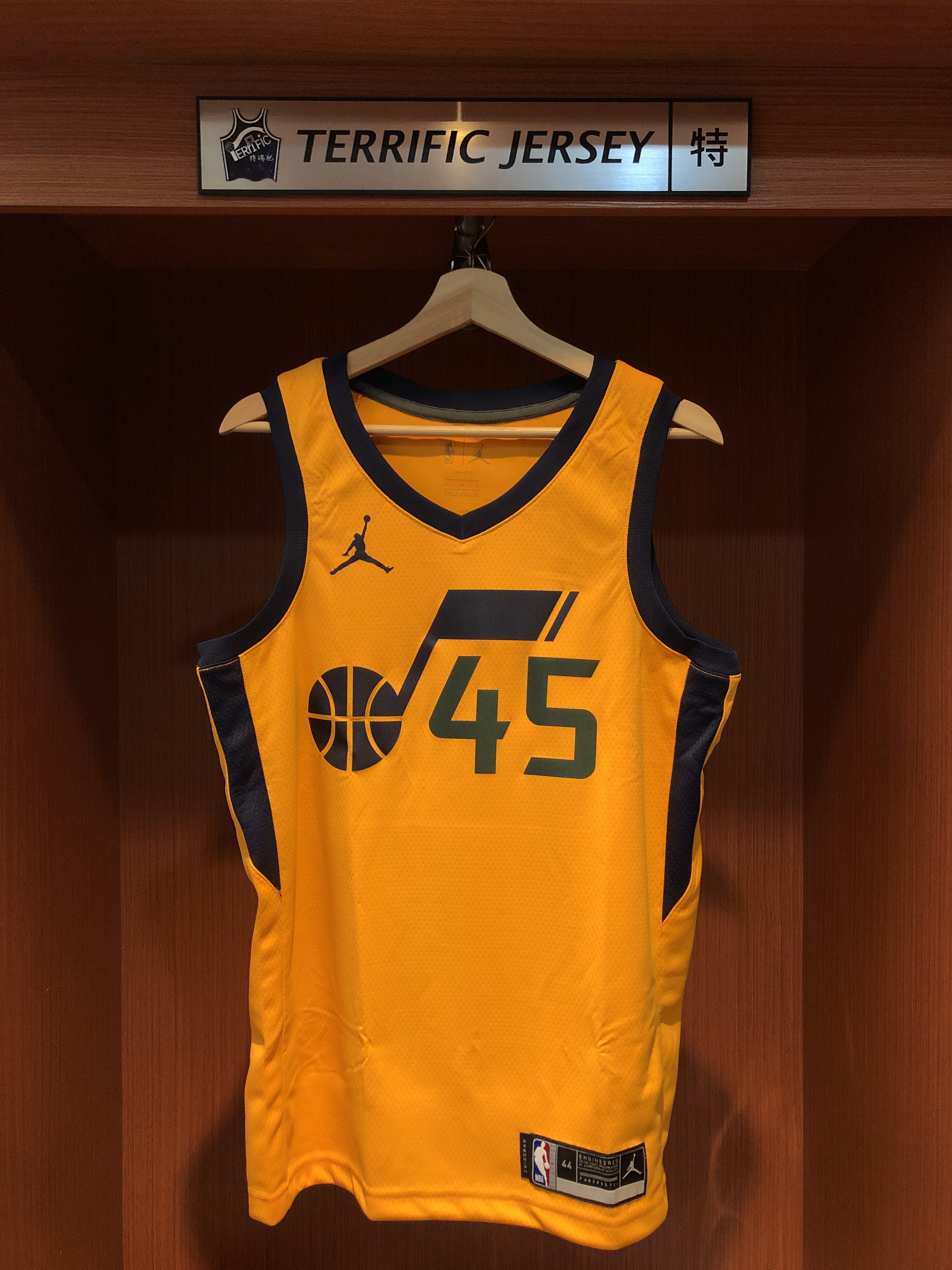 NBA球衣 Donovan Mitchell 猶他爵士黃 Statement Jordan Swingman 球迷版 熱轉印 全新