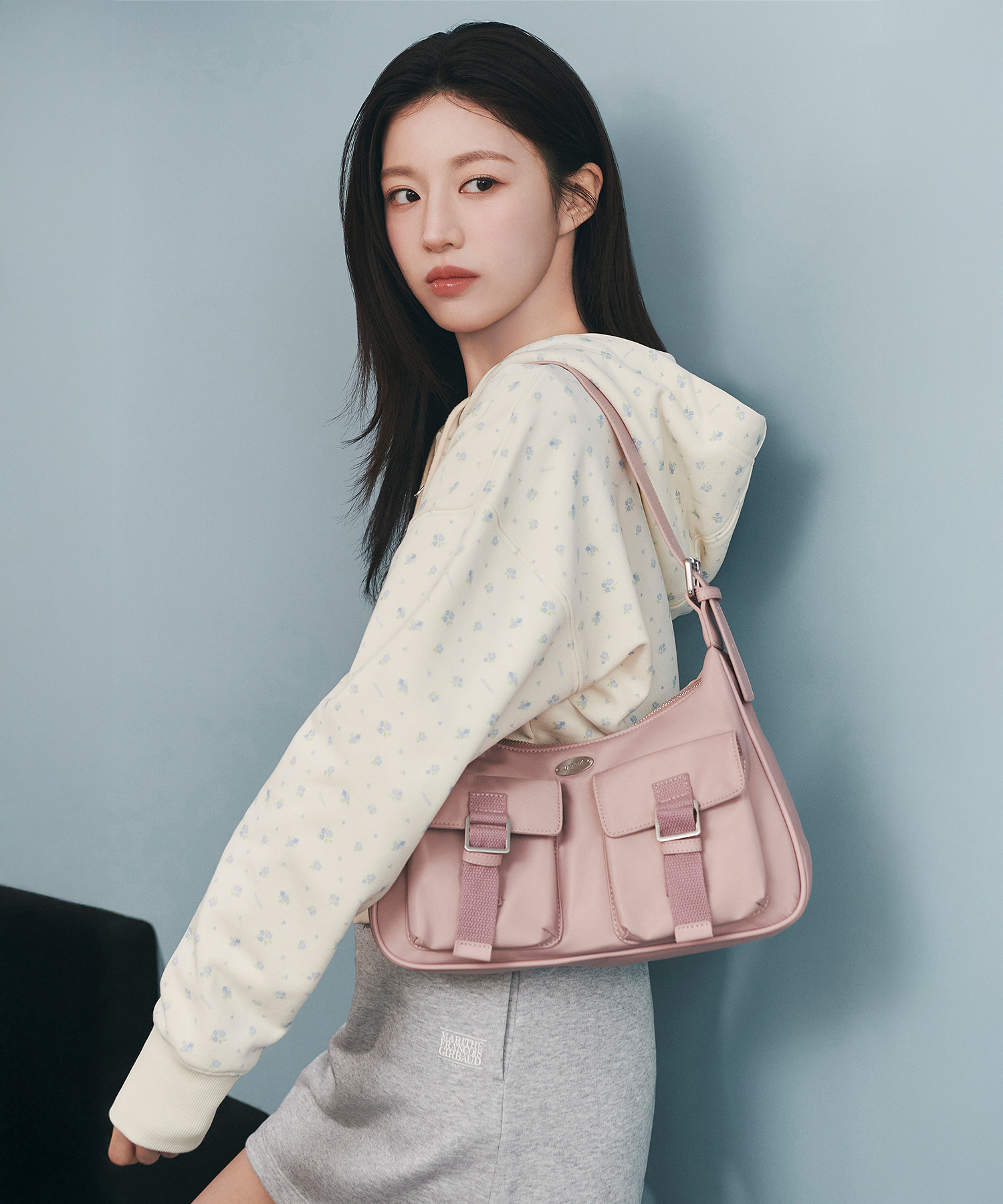 高允貞同款＊MFG REGULAR LOGO 2WAY HOBO BAG (2 Colours)