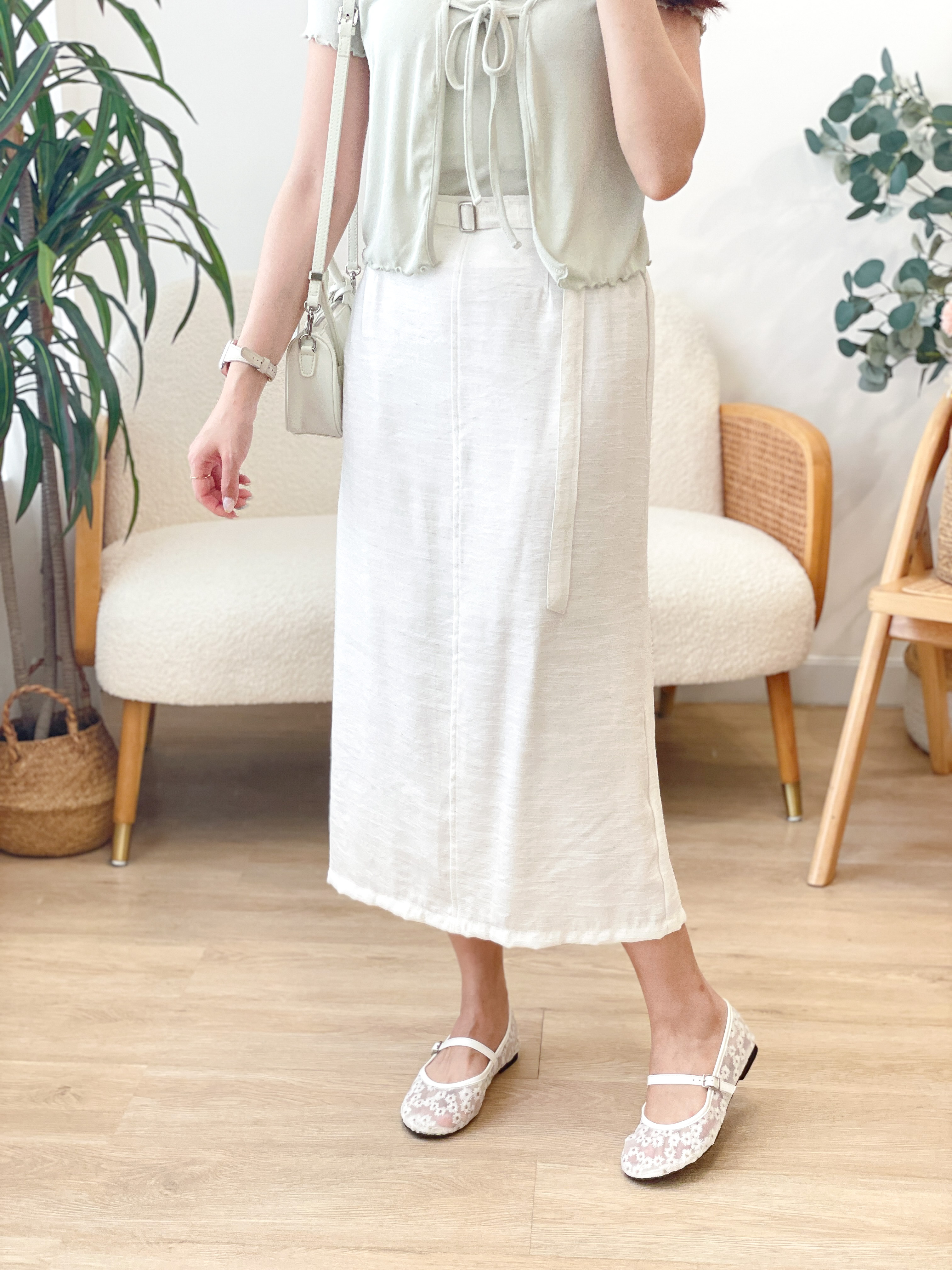 SK610 Riviera Linen Long Skirt