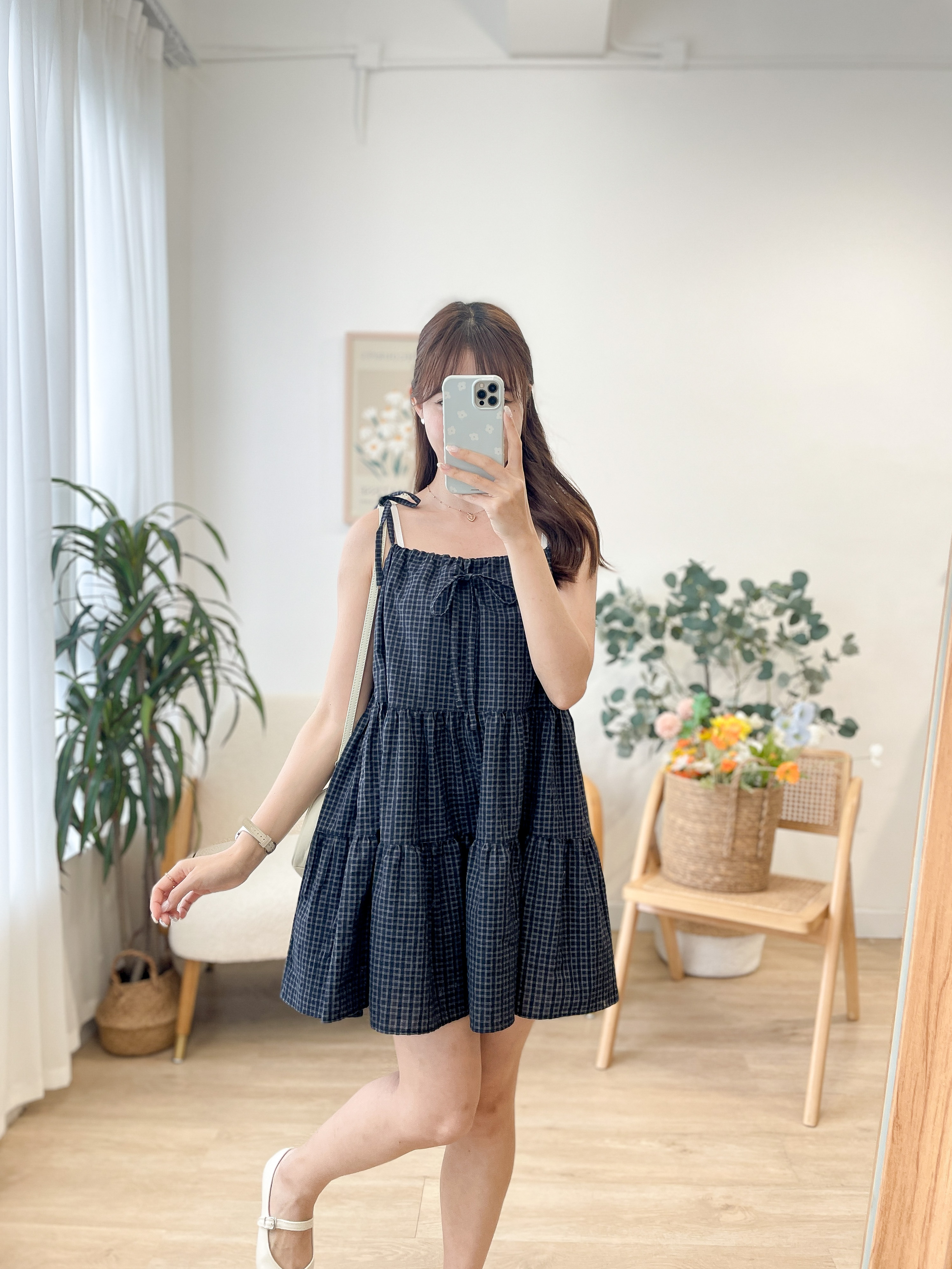 OP699 The Reverie Checkered Sling Dress