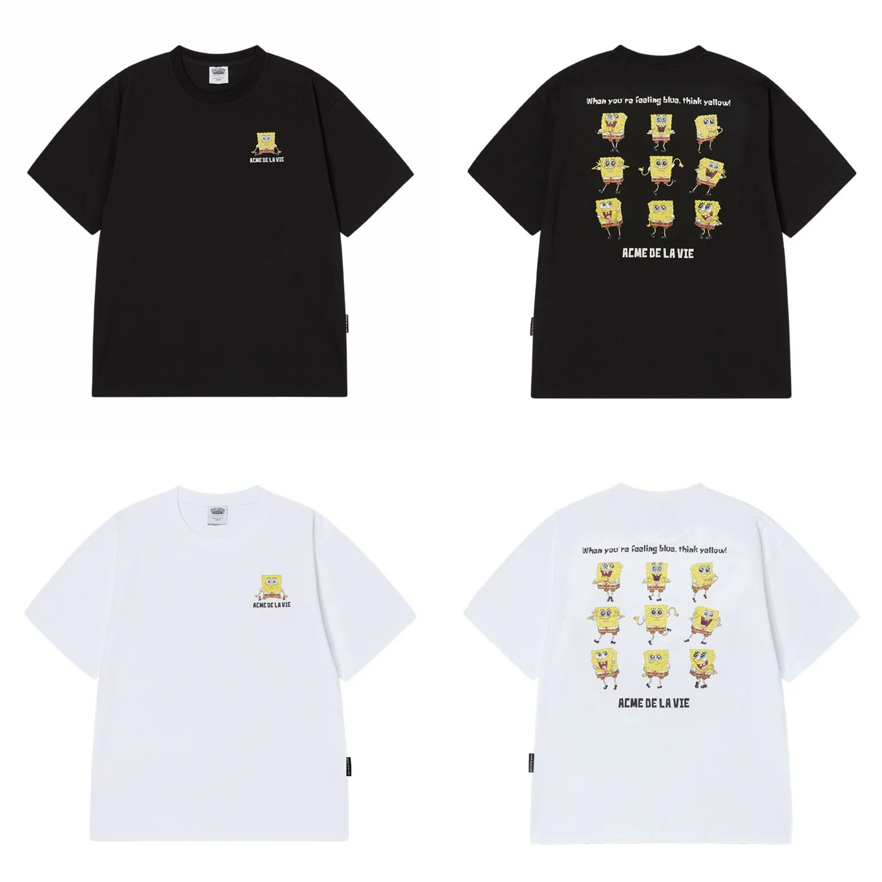 【17】ADLV HAPPY SPONGEBOB SHORT SLEEVE T-SHIRT (4個尺碼 / 2色選擇)