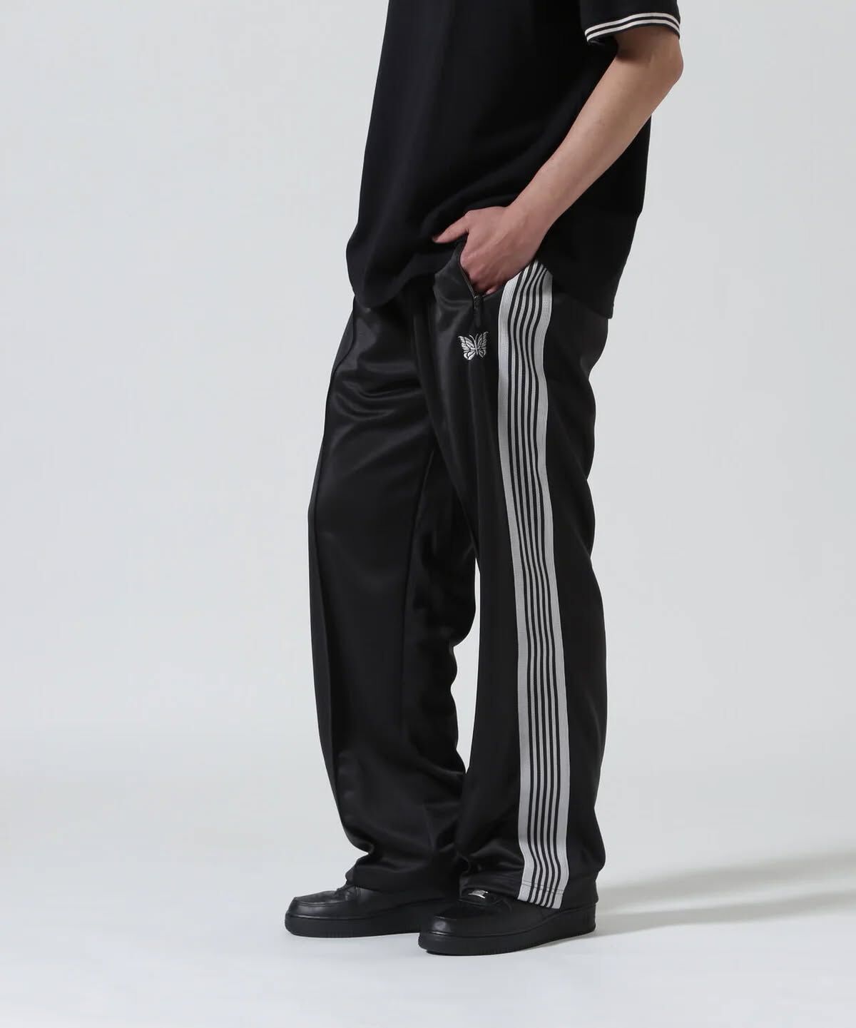 Needles 直筒 Track Pant PolySmooth  Charcoal 碳黑