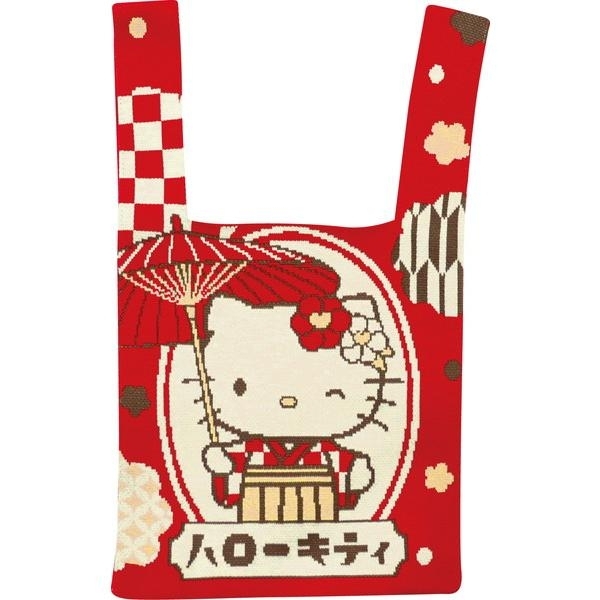 日本 Sanrio 和風造型針織手提袋