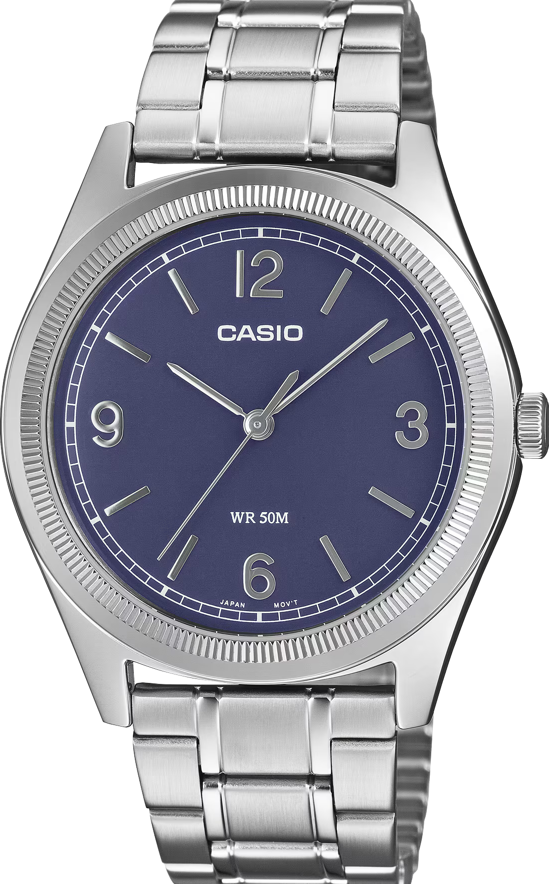 萬年鐘錶 - CASIO 卡西歐 石英機芯簡約設計指針不鏽鋼男錶 MTP-B210D-2A2   錶徑39.5MM