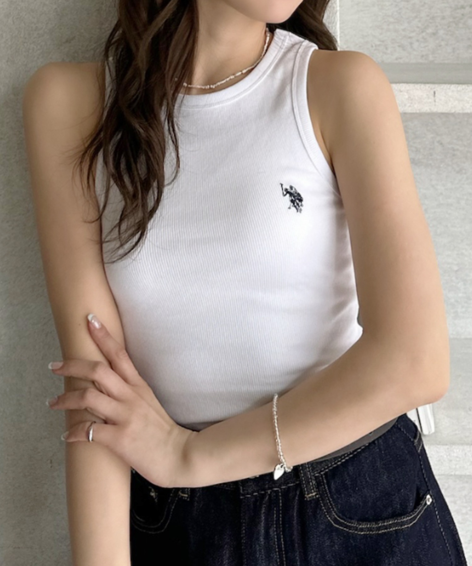 U.S. POLO ASSN. 日本限定 小Logo 刺繡 挖肩 背心