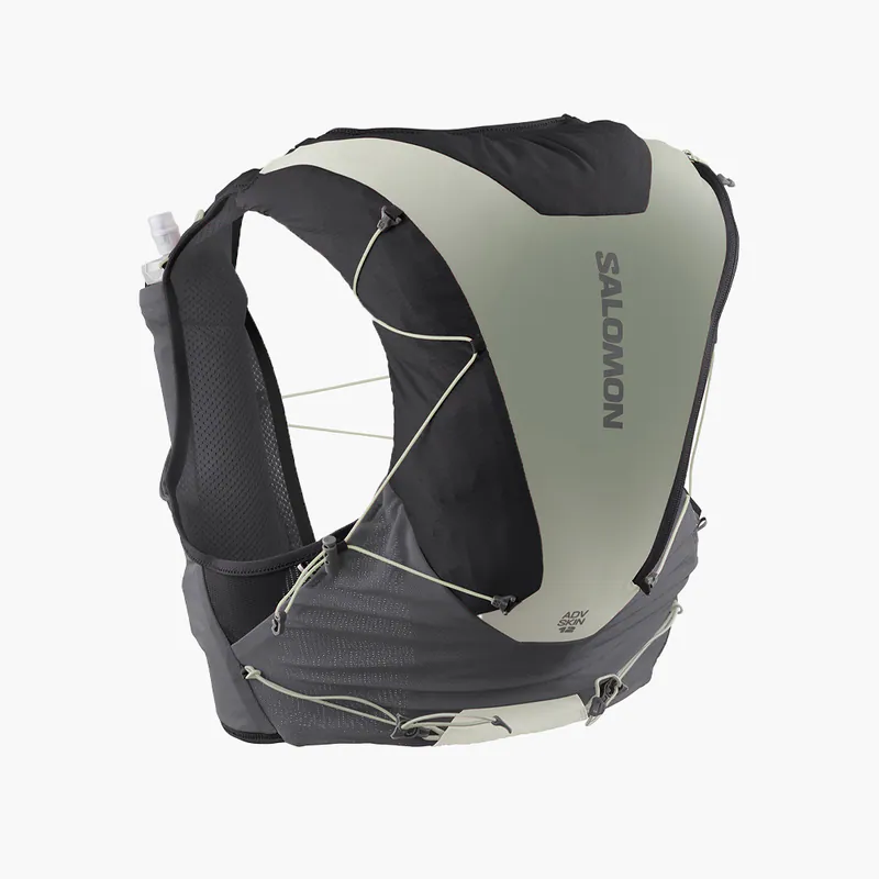 SALOMON ADV SKIN 12 GRADIENT 水袋背包組 幻灰/灰/灰