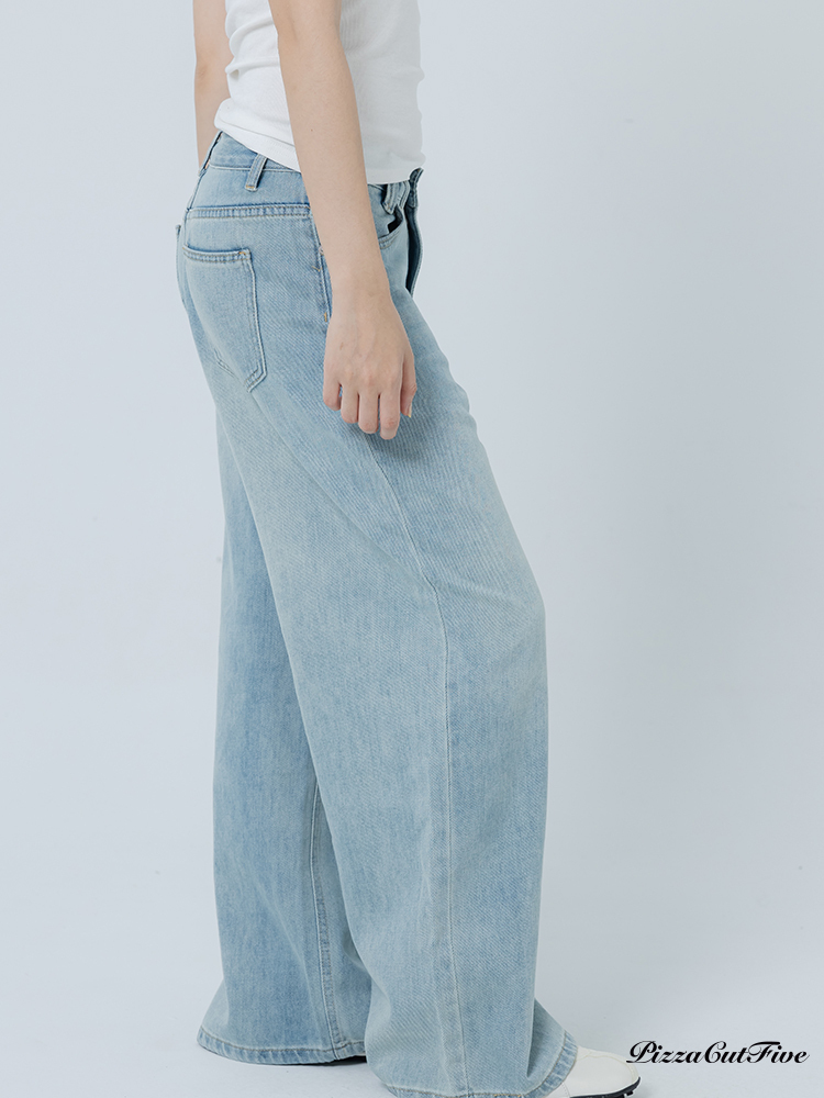 刷舊牛仔長褲 PizzaCutFive PCF262480033