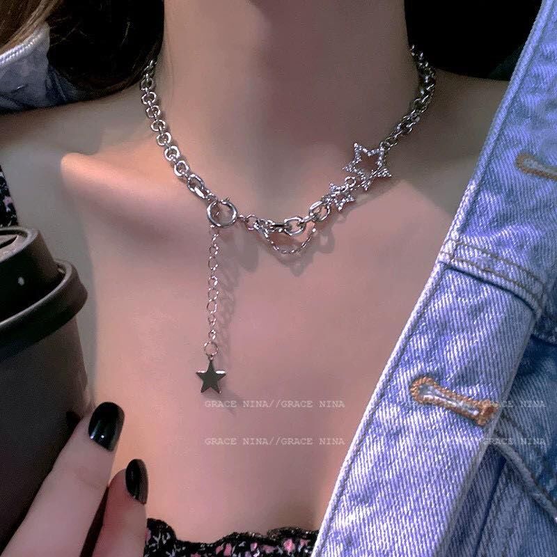 冷淡風酷辣星星設計感項鍊🖤
