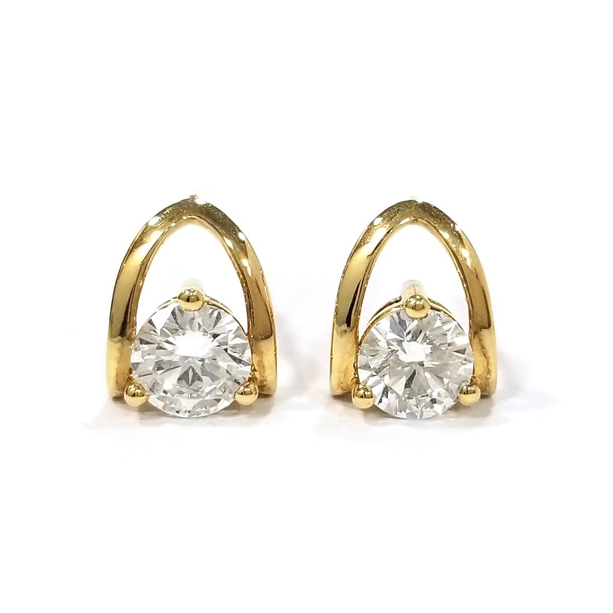 18K黃金 實驗室培育鑽石耳環