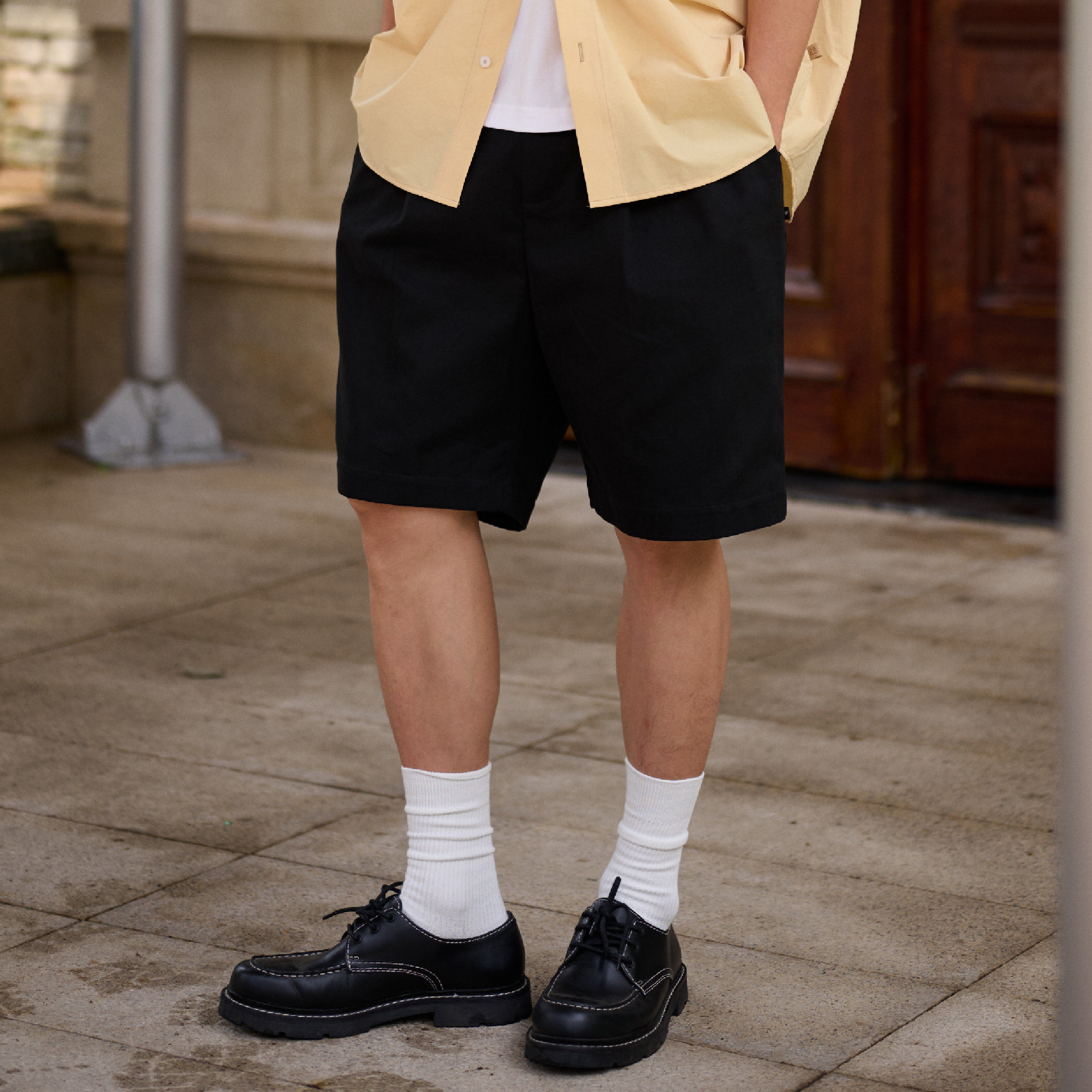 BOHRHOO Pleated Bermuda Shorts 冰絲棉 五分 百慕達短褲 [BH1155]
