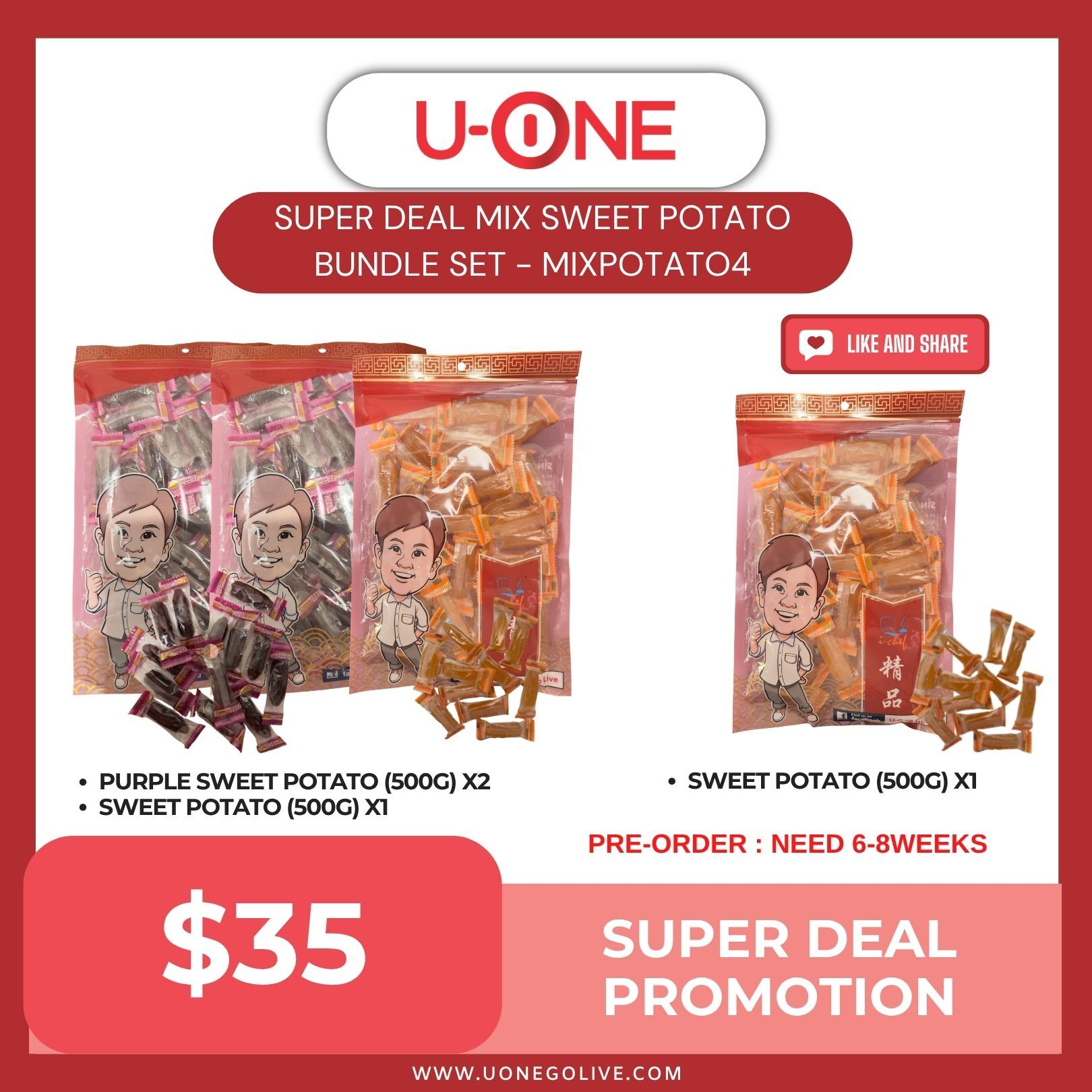 PRE-ORDER : SUPER DEAL MIX SWEET POTATO BUNDLE SET - MIXPOTATO4