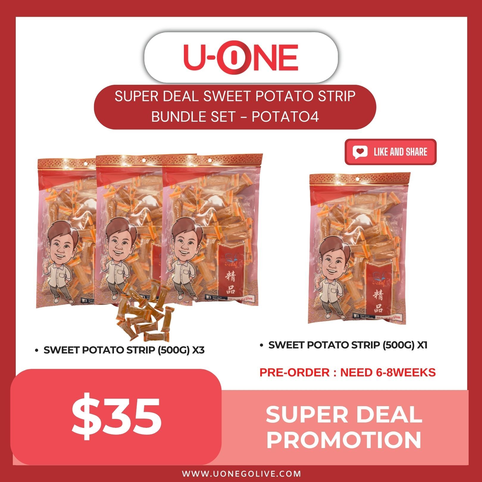 PRE-ORDER : SUPER DEAL SWEET POTATO STRIP BUNDLE SET - POTATO4