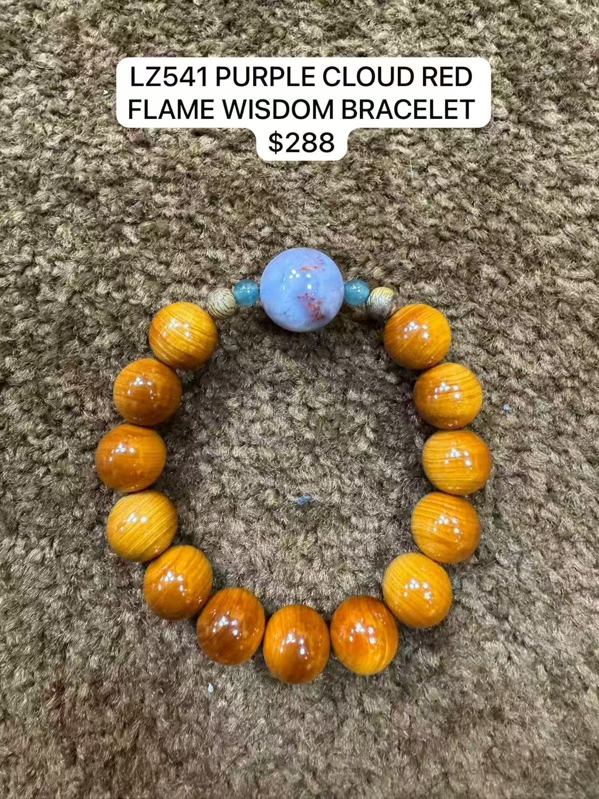 1 LZ541 PURPLE CLOUD RED FLAME WISDOM BRACELET