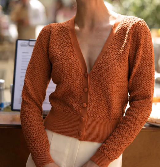 1GL0426-066 [GAALA] Clary Knit Cardigan Golden Brown (EU)