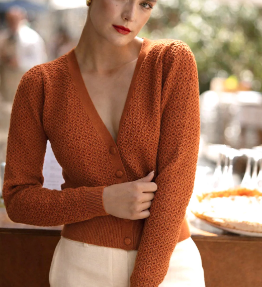 1GL0426-066 [GAALA] Clary Knit Cardigan Golden Brown (EU)