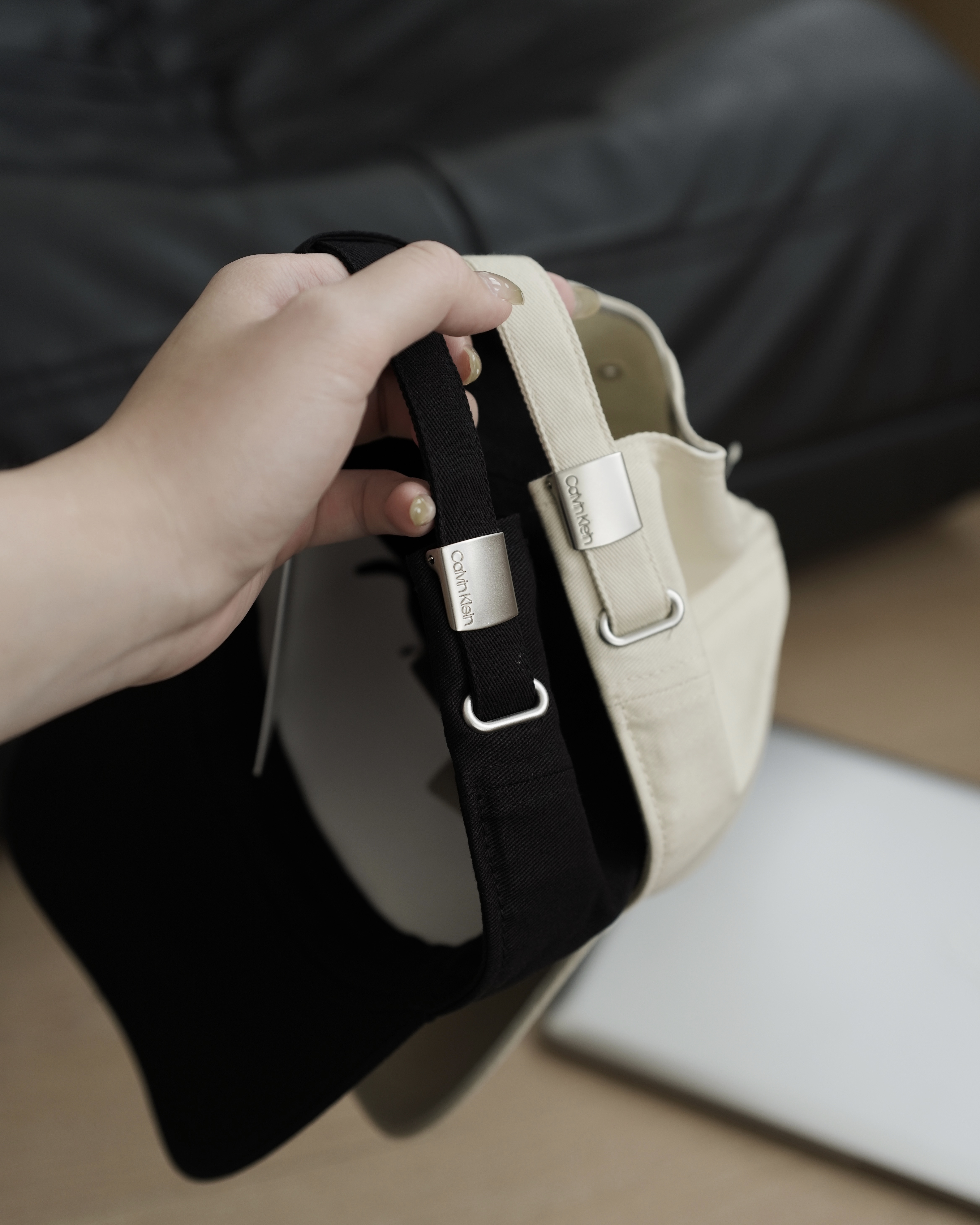 Calvin Klein CK Logo 刺繡 棒球帽 老帽 黑 白