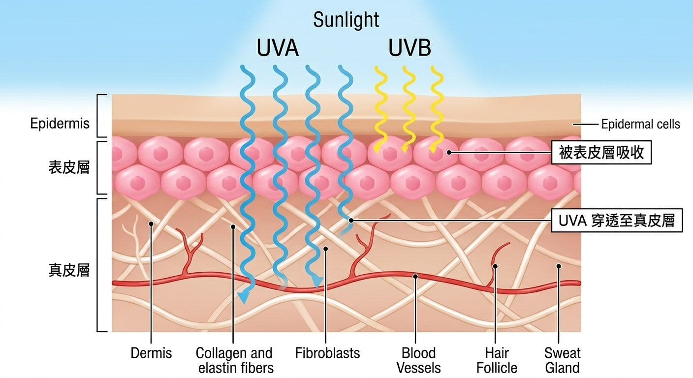 肌膚老化與外在環境影響