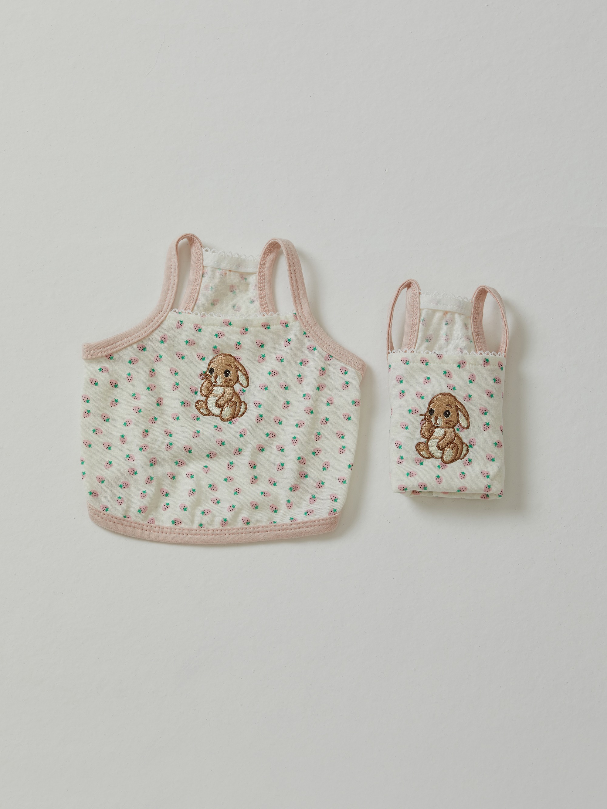 The Sally's Law 兔兔刺繡背心_草莓