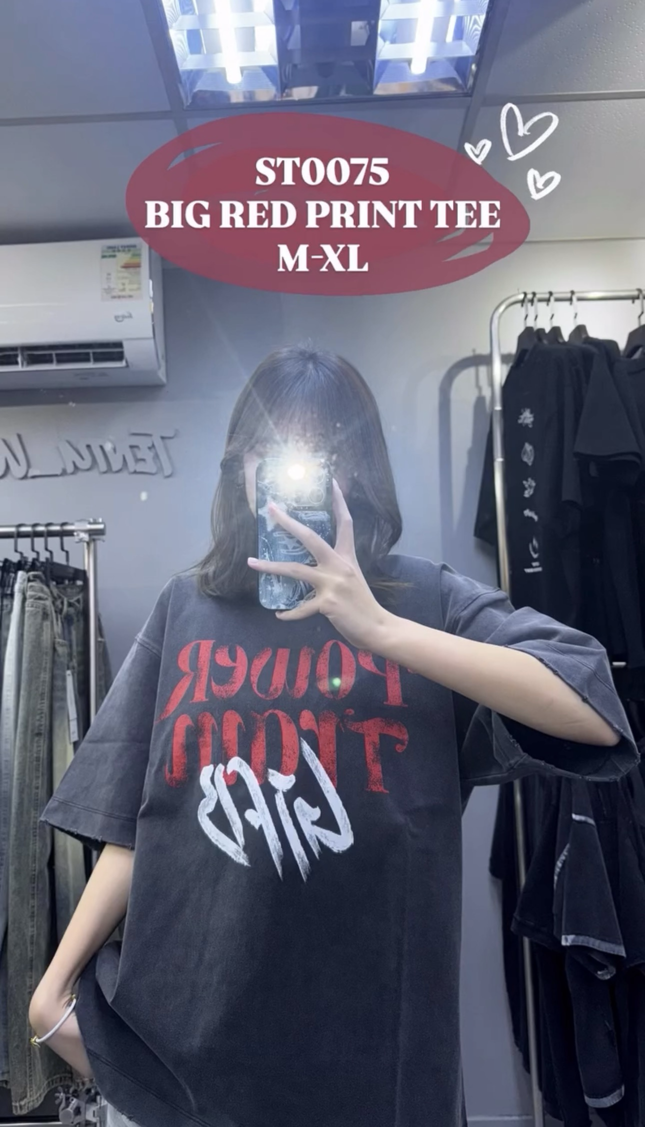ST0075 Bigred Print Tee