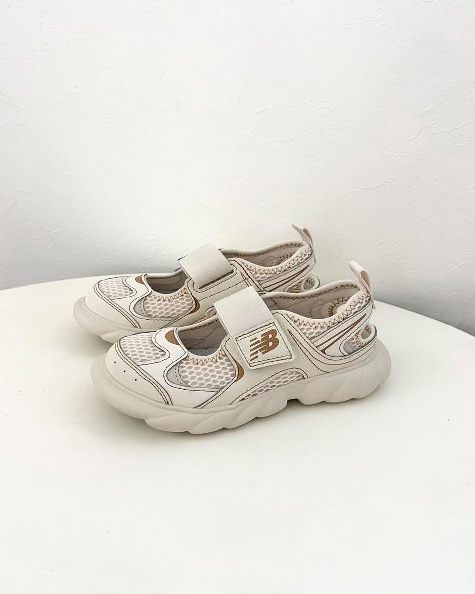 NEW BALANCE 230 NB Hook and Loop 包頭涼鞋 燕麥灰橘 奶油橘 魔鬼氈 透氣 中大童 G2308YS / 調貨