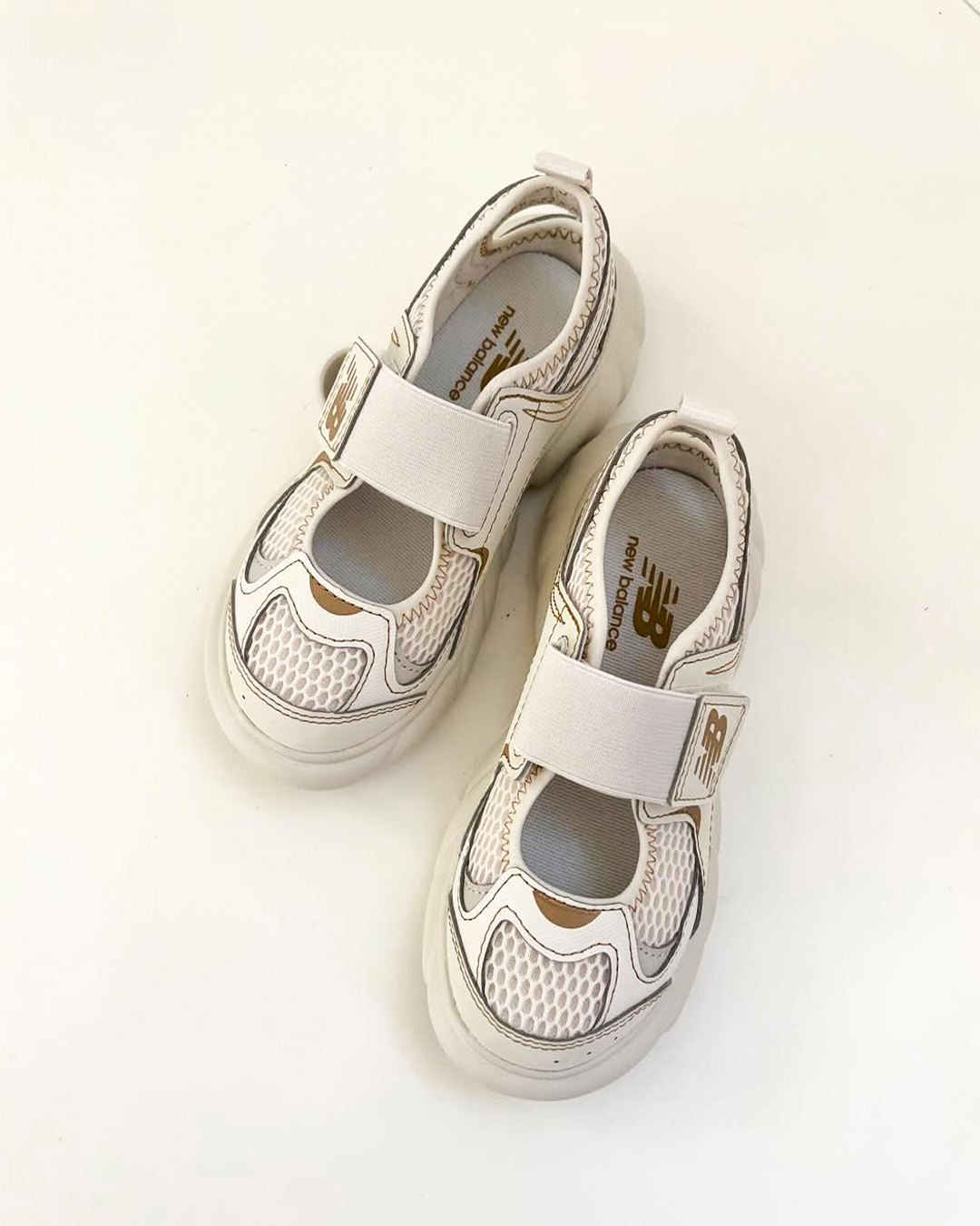 NEW BALANCE 230 NB Hook and Loop 包頭涼鞋 燕麥灰橘 奶油橘 魔鬼氈 透氣 中大童 G2308YS / 調貨