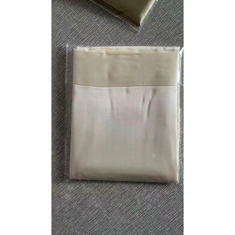 FRA-LLG0426-404 真絲枕頭套(淺杏色配米白色) (A4)