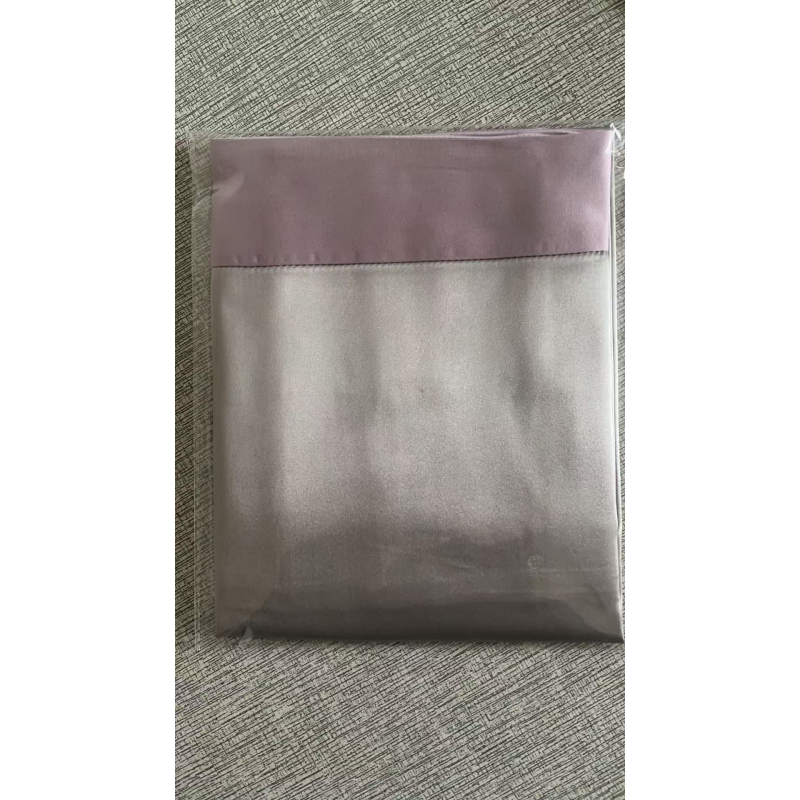 FRA-LLG0426-406 真絲枕頭套(紫色配中間灰色) (A6)