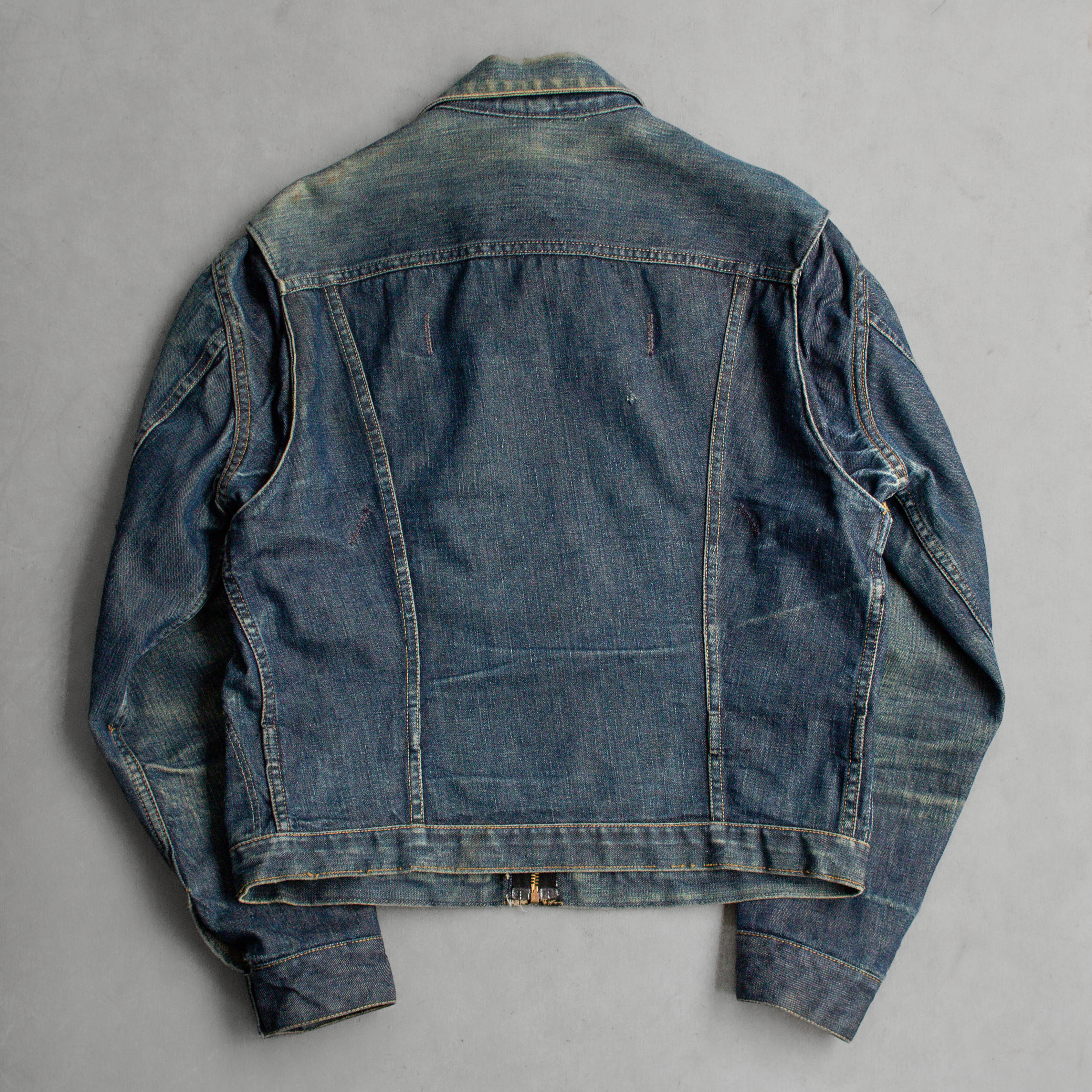 50S WRANGLER 11MJZ DENIM JACKET 美國製 藍色 拉鍊 丹寧 外套 夾克