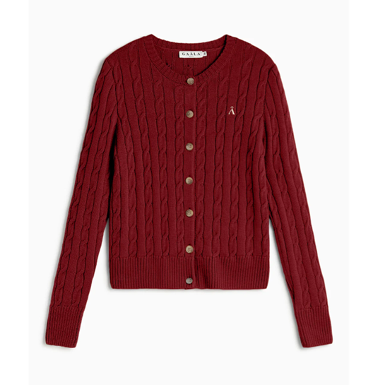 1GL0426-305 [GAALA] Vincent Wool Cardigan Bordeaux (EU)