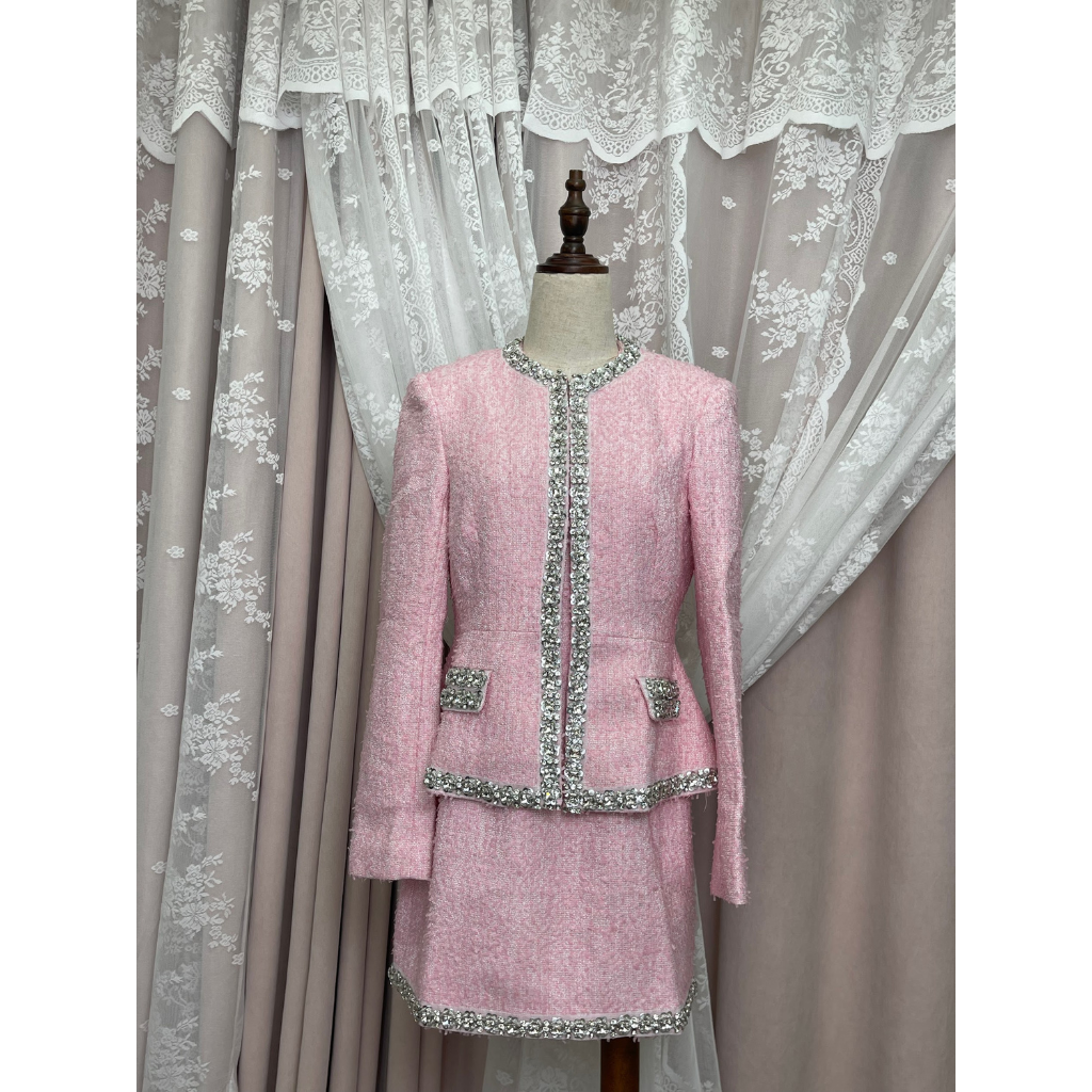 FRA-CCG0427-457 粉色小香風外套 (A7) (S-XXL)