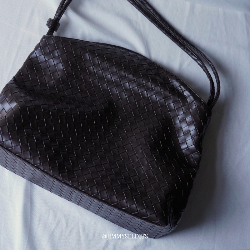 【SPECIAL OFFER】MONOROW NOA Weaving Shoulder Bag / Black & Choco Brown