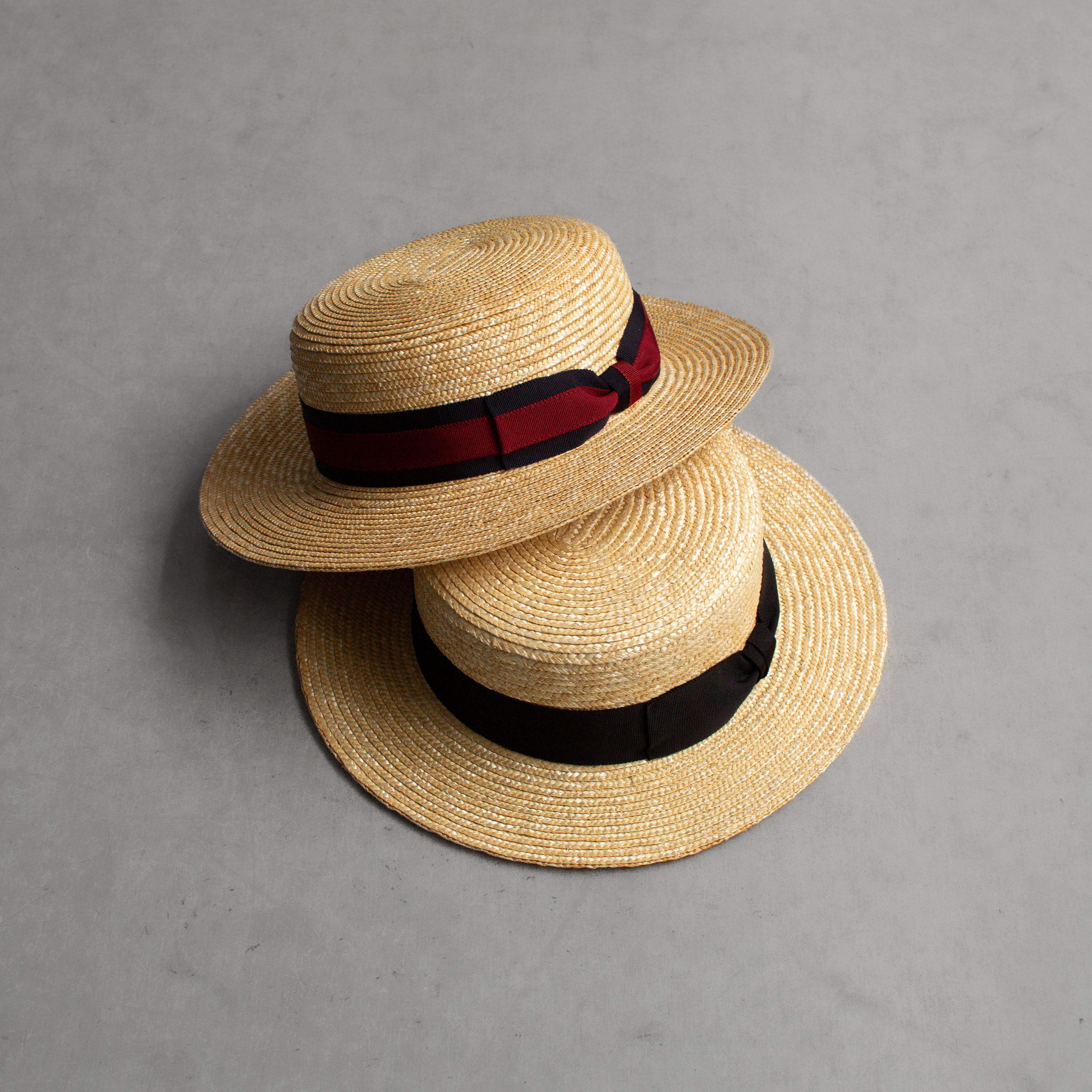 CABLEAMI STRAW BOATER HAT 天然 草編 平頂 草帽