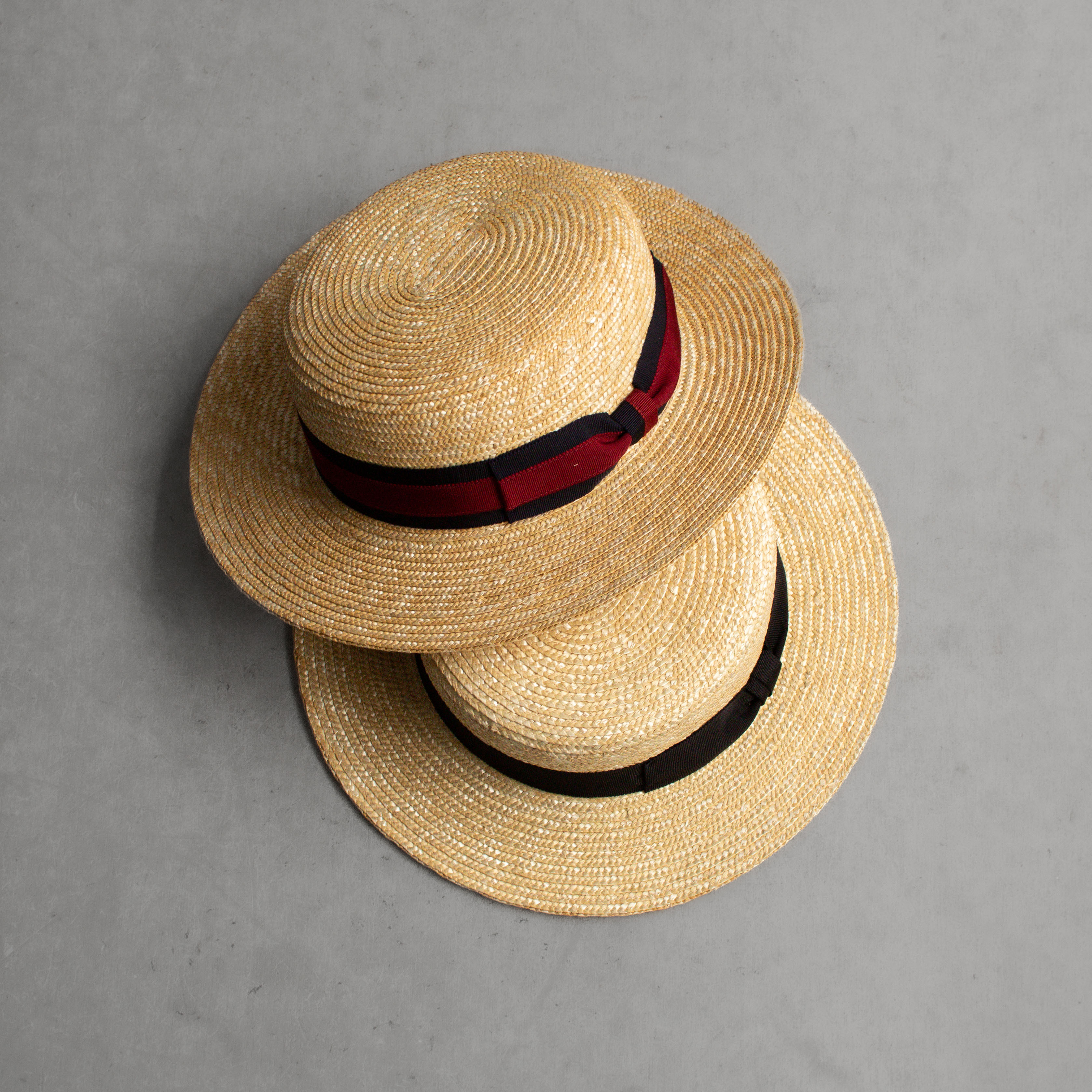 CABLEAMI STRAW BOATER HAT 天然 草編 平頂 草帽