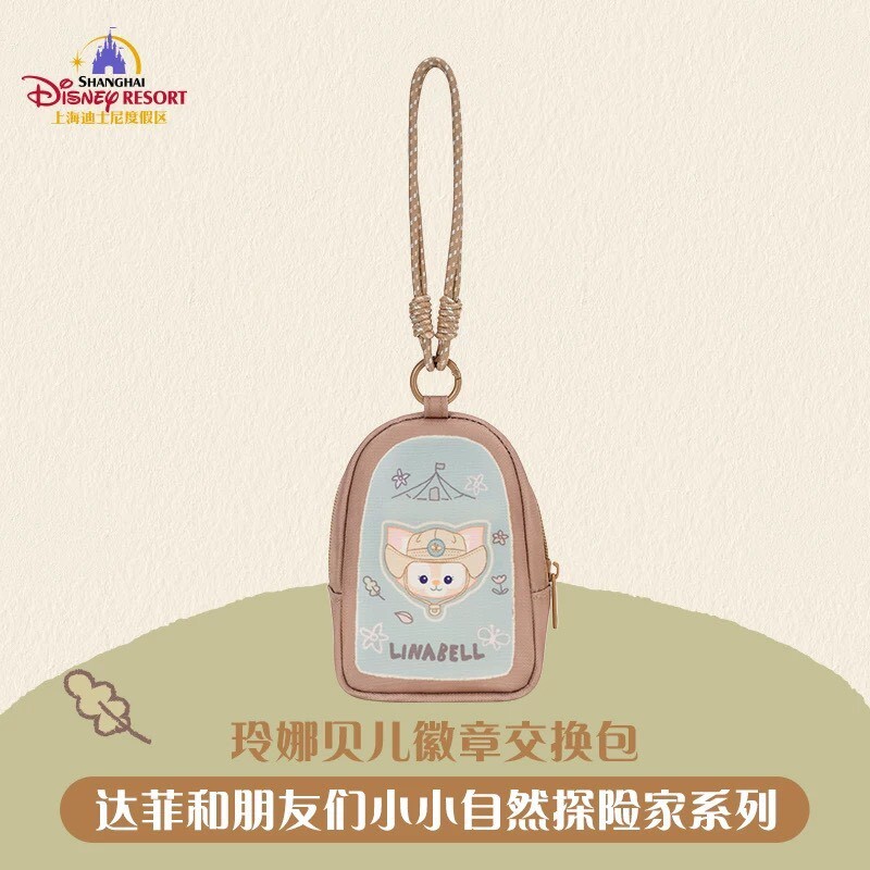 達菲 Duffy 與好友們 小小自然探險家系列 玲娜貝兒 Lina bell 徽章 透明交換包 收納 小包 -上海迪士尼樂園