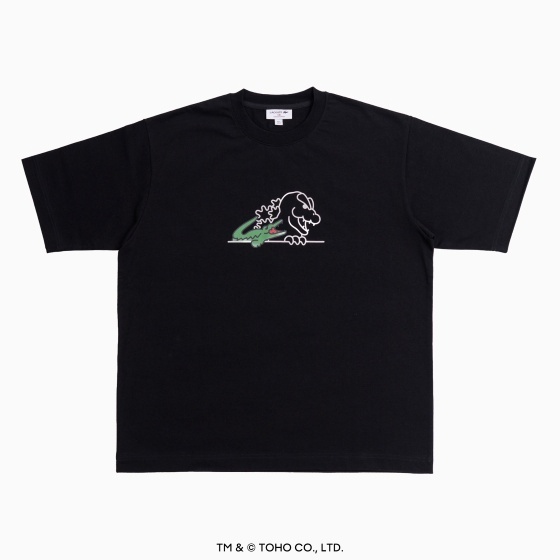 2026SS 日版 Lacoste x Godzilla 聯名 哥吉拉 鱷魚 新宿店 限定 黑色 短T 現貨 TH01GZJ-99