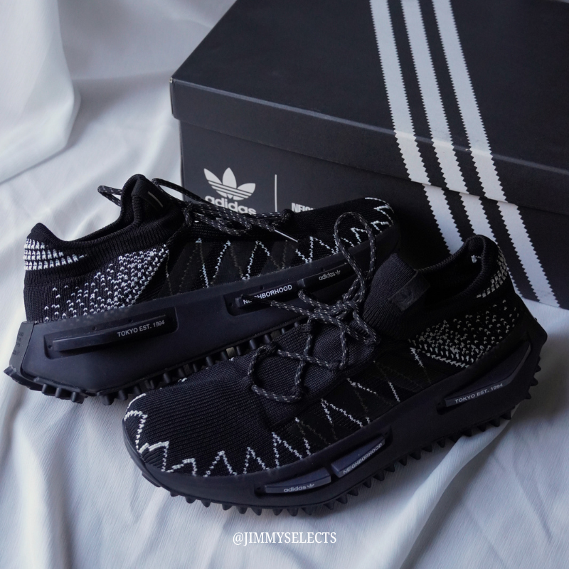 【代購】Adidas NMD S1 Knit × Neighborhood  聯名鋸齒厚底休閒鞋｜黑白｜男款