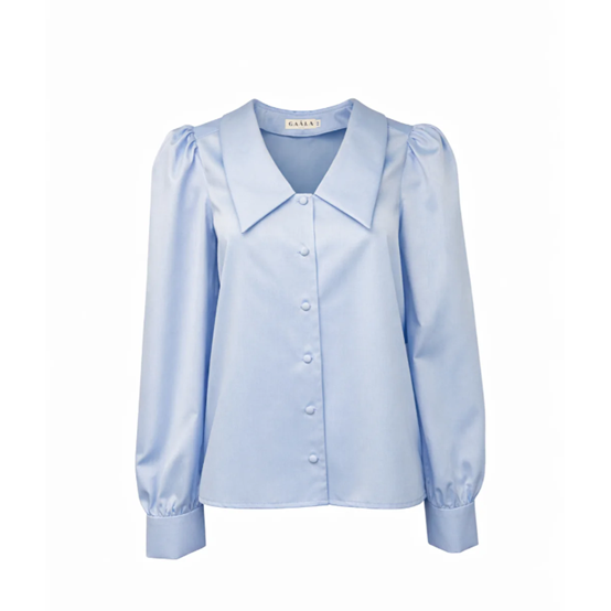 1GL0426-310 [GAALA] Yves Cotton Blouse Light Blue (EU)