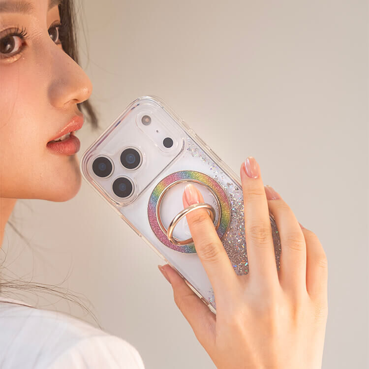 閃耀指環支架 (閃耀彩色) MagSafe 磁吸 - 手機旋轉支架