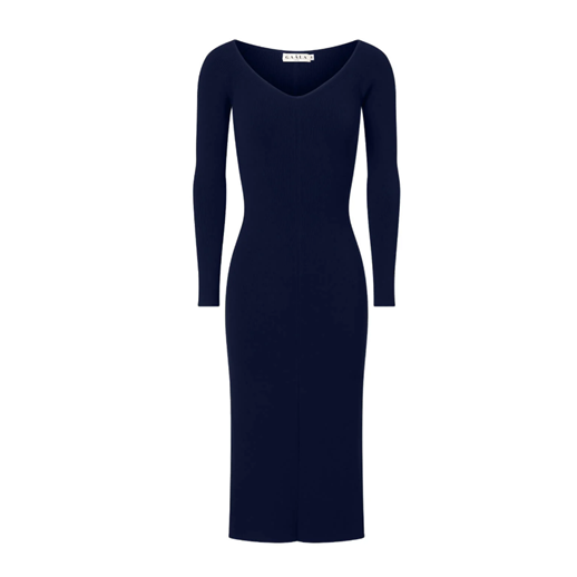 1GL0426-291 [GAALA] Vanessa Knit Dress Navy (EU)
