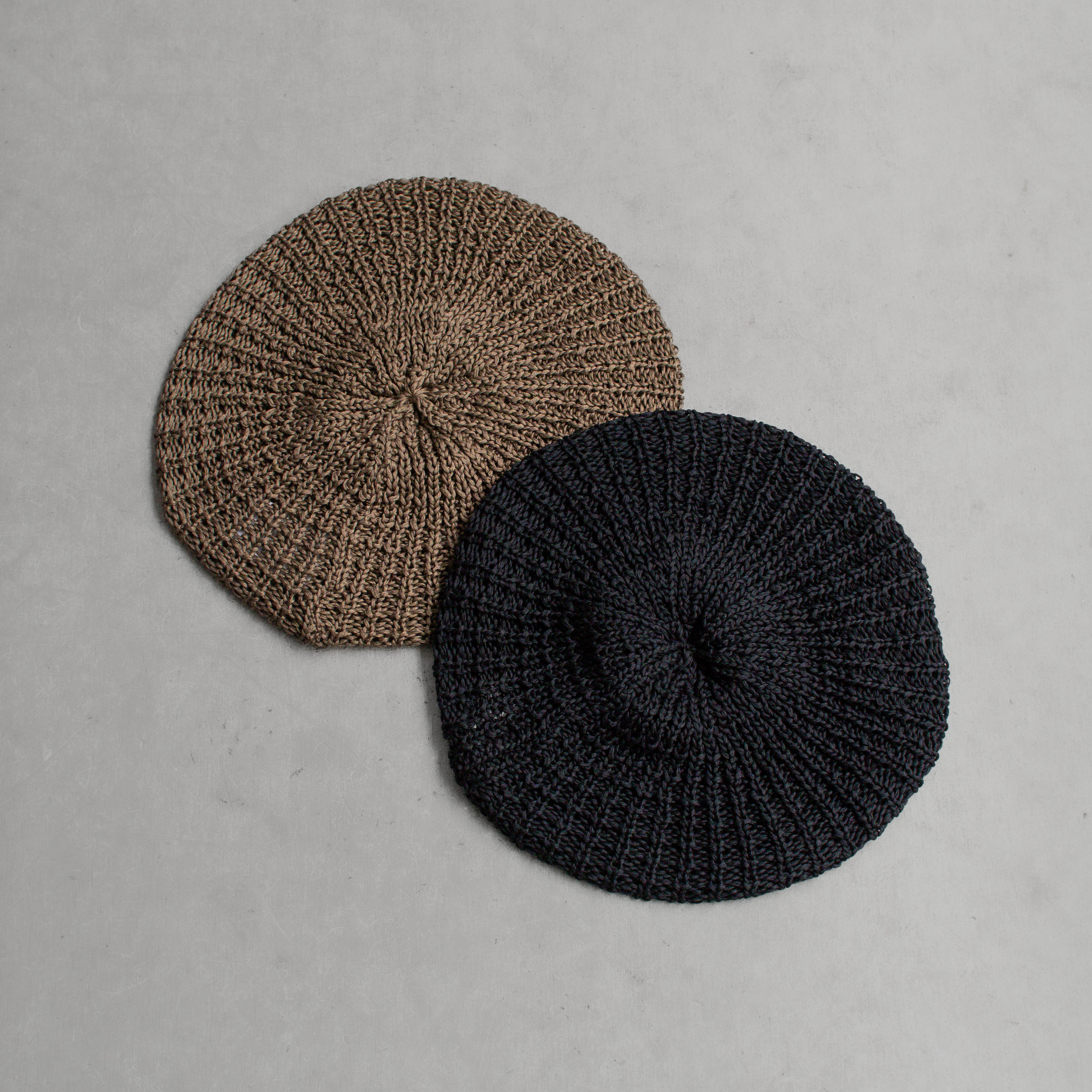 CABLEAMI MERCERIZED COTTON BERET 純棉 針織 貝雷帽