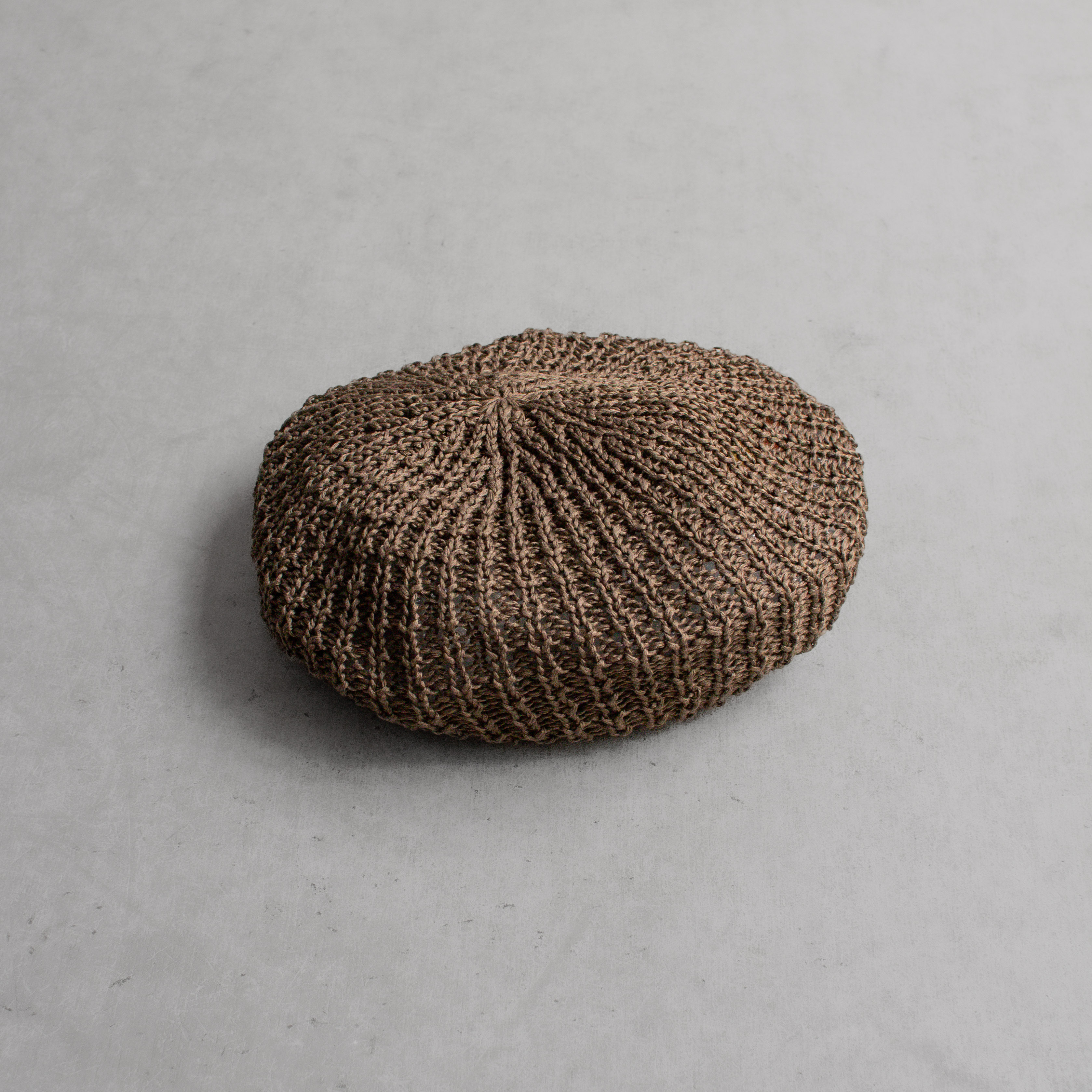 CABLEAMI MERCERIZED COTTON BERET 純棉 針織 貝雷帽