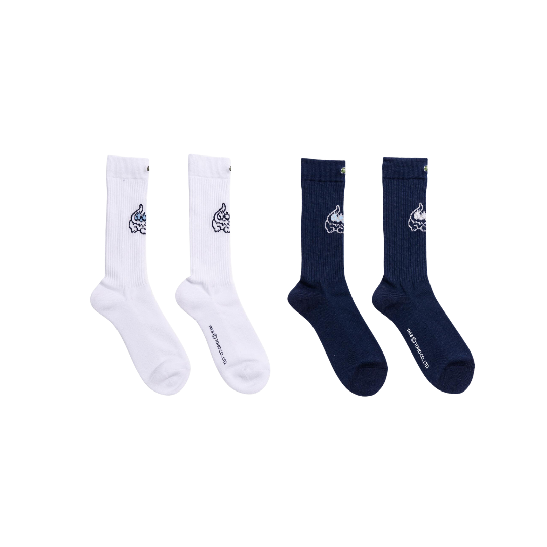 2026SS 日版 Lacoste x Godzilla 哥吉拉 聯名 鱷魚 刺繡 男女 長襪 襪子 現貨 RA1GZJ-99 / RAW2GZJ-99