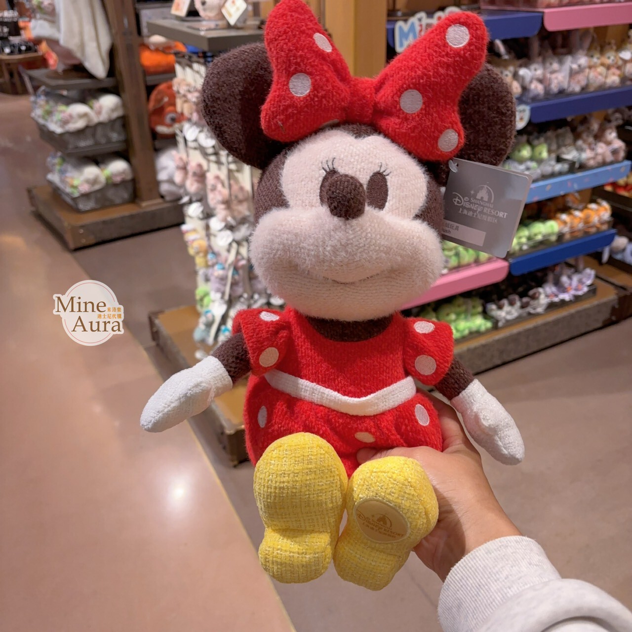 2026 米妮 Minnie 坐姿 絨毛 娃娃 玩偶 -上海迪士尼樂園