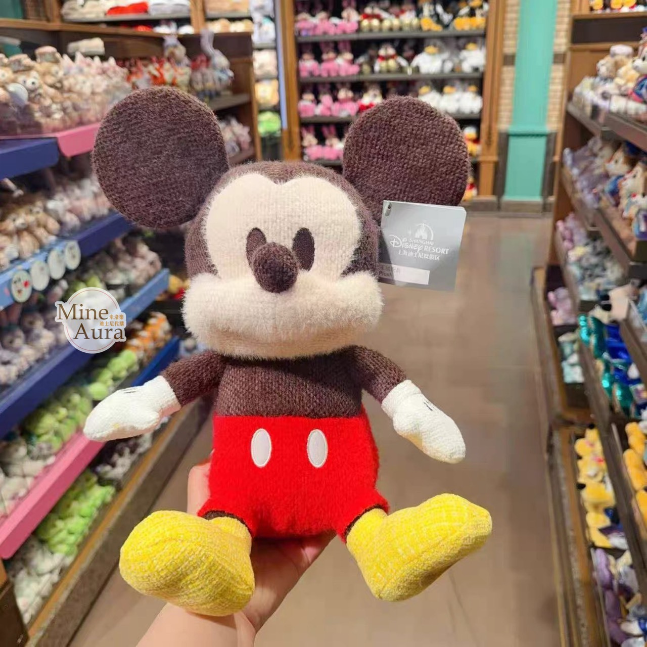 2026 米奇 Mickey 坐姿 絨毛 娃娃 玩偶 -上海迪士尼樂園