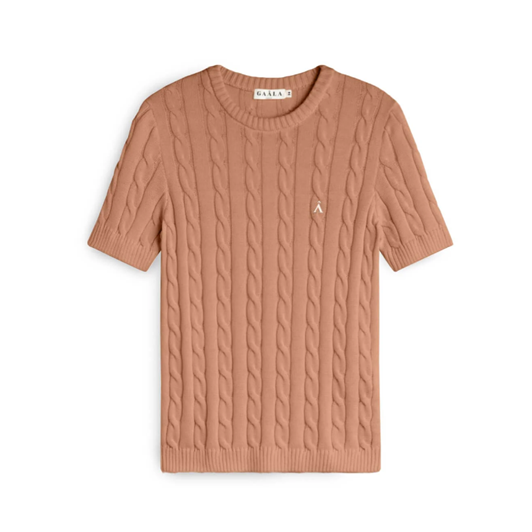 1GL0426-286 [GAALA] Tina Cable Knit Top Beige (EU)