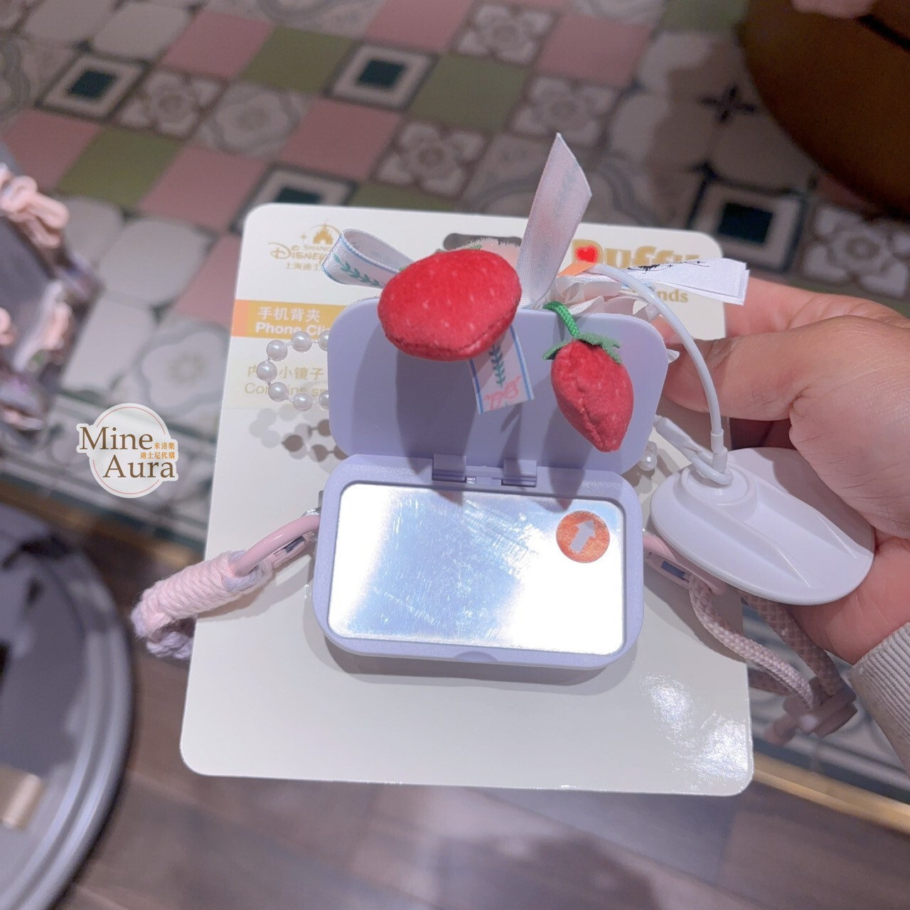 10歲生日慶典 玲娜貝兒 Lina bell 大頭造型 小鏡子設計 手機背夾 -上海迪士尼樂園
