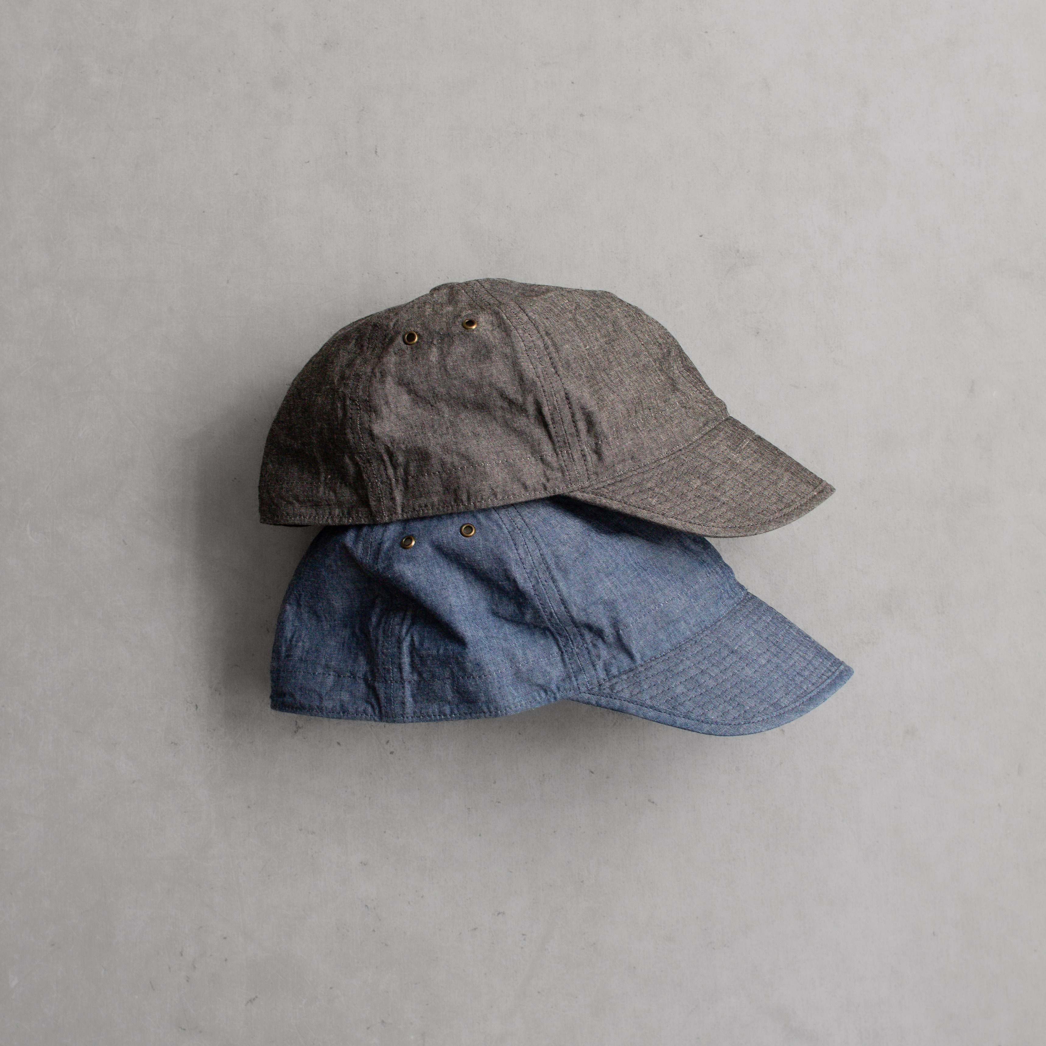 CABLEAMI 6OZ CHAMBRAY ARMY CAP 青年布 軟簷帽