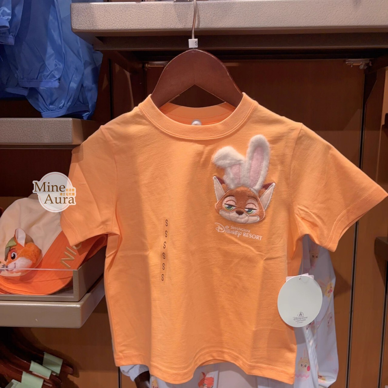 哈茱蒂 Judy 兔 胡尼克 Nick 狐狸 兔耳大頭圖案 兒童 上衣 短T 動物方城市 Zootopia  -上海迪士尼樂園